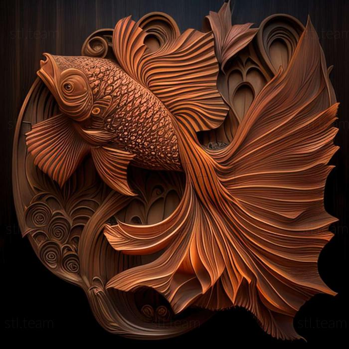 Корона хвостата бойова риба риба